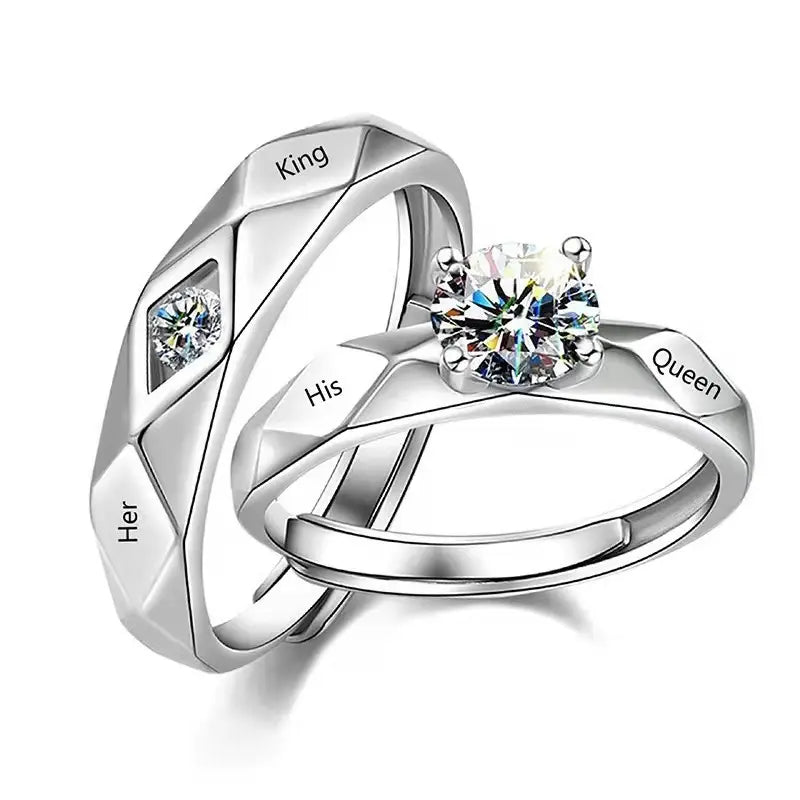 King & Queen Couple Rings